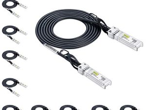 # 10Gtek # [10-Pack] 10G SFP + DAC Cable - 10GBASE-CU Passive Direct Attach Copper Twinax SFP Cable for Cisco SFP-H10GB-CU2M، Ubiquiti UniFi، D-Link، Supermicro، Netgear، Mikrotik، Fortinet، 2m