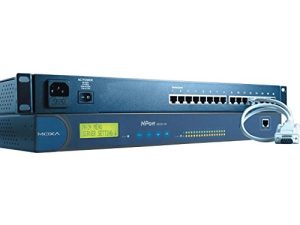 MOXA NPort 5610-16-48V 16-Port Serial Device Server، 10/100 Ethernet، RS-232، RJ-45 8pin، 15KV ESD، 48 VDC