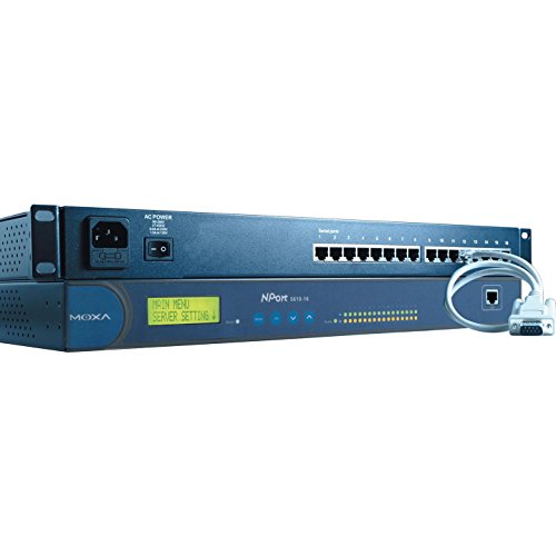 MOXA NPort 5610-16-48V 16-Port Serial Device Server، 10/100 Ethernet، RS-232، RJ-45 8pin، 15KV ESD، 48 VDC MOXA NPort 5610-16-48V 16-Port Serial Device Server، 10/100 Ethernet، RS-232، RJ-45 8pin، 15KV ESD، 48 VDC