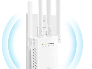 معزز إشارة موسع نطاق WiFi ، تغطية كاملة تبلغ 360 درجة بمساحة 7500 قدمًا و 45 جهازًا ، معزز الإنترنت للمنزل ، ومكرر الإنترنت اللاسلكي ومضخم الإشارة ، و 5 أوضاع ، وإعداد بضغطة واحدة
