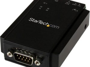 StarTech NETRS232 1 Port RS-232 خادم جهاز تسلسلي إلى IP Ethernet - سكة DIN قابلة للتركيب