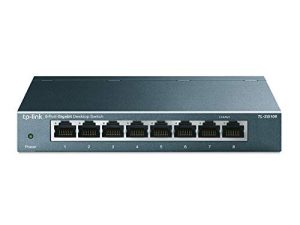 تي بي لينك TL-SG108 | محول شبكة إيثرنت غير مُدار من 8 منافذ جيجابت ، مقسم إيثرنت | التوصيل والتشغيل | تصميم معدني بدون مروحة | المنافذ المحمية | تحسين حركة المرور | حماية محدودة مدى الحياة