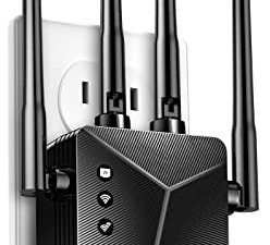 موسع شبكة WiFi ومضخم إشارة يصل إلى 9882 قدمًا مربعًا - مكرر شبكة Wi-Fi بتغطية طويلة المدى للمنزل - مع منفذ إيثرنت ووضع AP ، يدعم 40 جهازًا ، إعداد سهل بلمسة واحدة