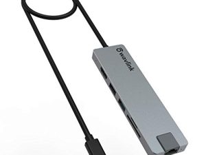محول USB C 4K HDMI ، محول WAVLINK Hub متعدد المنافذ مع طاقة 100 وات PD ، USB 3.0 ، USB 2.0 ، RJ45 جيجابت إيثرنت ، قارئ بطاقات SD / TF متوافق مع MacBook Pro ، XPS المزيد من أجهزة Type C
