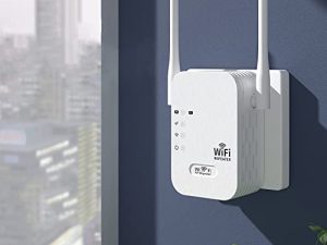 معزز إشارة WiFi Extender ، مضخم WiFi مع هوائيين خارجيين ، وصلة إلى أجهزة متعددة ، معزز الإنترنت للمنزل ، مكرر الإنترنت اللاسلكي ومضخم الإشارة WPS One Key
