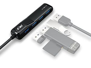 KIWIFOTOS 4 منافذ USB 3.0 Hub ، موزع محول متعدد المنافذ ممتد (الشحن غير مدعوم) ، لـ iMac ، MacBook 12 بوصة ، MacBook Pro ، MacBook Air ، Huawei Smart Phone والمزيد من أجهزة Type-C
