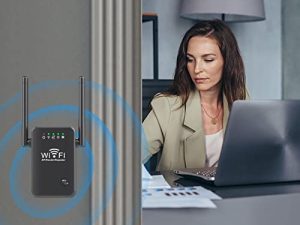 موسع نطاق WiFi- 300M 2.4G معزز إنترنت لاسلكي مع منفذ إيثرنت لتمديد شبكة WiFi للأجهزة المنزلية