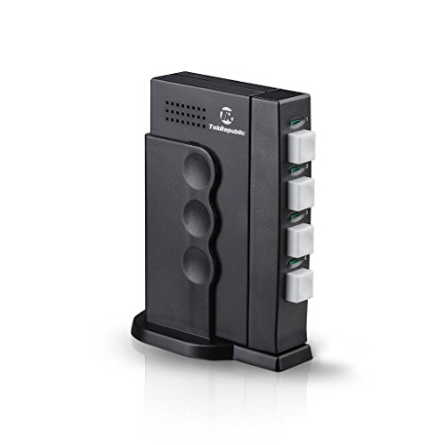 Tek Republic TUS-400 USB Sharing Switch - 4 Port Manual Switch جهاز USB واحد / Hub بين أربعة أجهزة كمبيوتر Tek Republic TUS-400 USB Sharing Switch - 4 Port Manual Switch جهاز USB واحد / Hub بين أربعة أجهزة كمبيوتر
