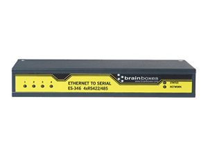 Brainboxes ES-346 4PORT RS422 / 485 إيثرنت إلى خادم الجهاز التسلسلي 1 ميجابود