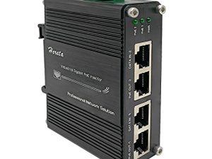 منافذ Gigabit PoE + Injector الصناعية 12 ~ 48VDC دعم إدخال الطاقة IEEE802.3af / في PoE Device Support 10/100 / 1000Base-T ومتوافق مع IEEE 802.3ab