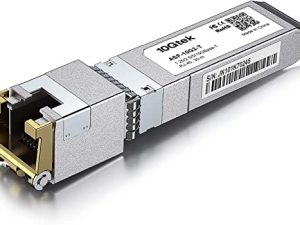 1.25 / 2.5 / 5 / 10G-T SFP + RJ-45 CAT.6a جهاز إرسال واستقبال نحاسي ، حتى 30 مترًا ، متوافق مع Cisco SFP-10G-TS ، Ubiquiti UniFi UF-RJ45-10G ، Fortinet ، Netgear ، D-Link ، Supermicro و اكثر