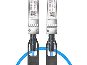 كبل CHUANGSUTON الأزرق 10G SFP + DAC - كابل SFP السلبي Twinax Cooper لـ Ubiquiti Unifi Cisco و Netgear و D-Link و Supermicro و Mikrotik Network Device 1m (3.3ft)