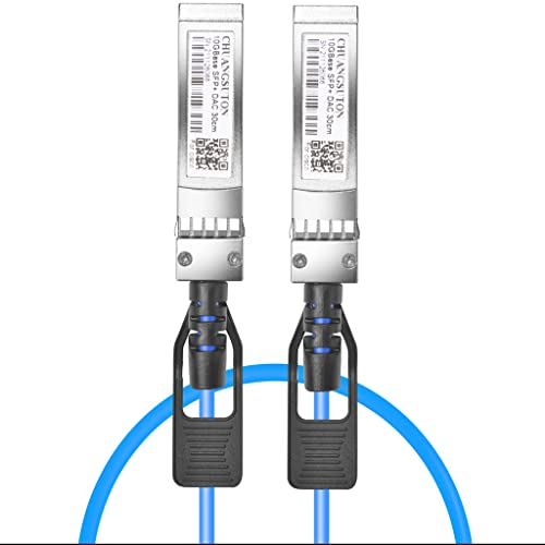 كبل CHUANGSUTON الأزرق 10G SFP + DAC - كابل SFP السلبي Twinax Cooper لـ Ubiquiti Unifi Cisco و Netgear و D-Link و Supermicro و Mikrotik Network Device 1m (3.3ft) كبل CHUANGSUTON الأزرق 10G SFP + DAC - كابل SFP السلبي Twinax Cooper لـ Ubiquiti Unifi Cisco و Netgear و D-Link و Supermicro و Mikrotik Network Device 1m (3.3ft)