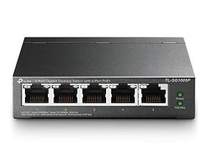 TP-Link TL-SG1005P V2 أو أحدث | 5 منفذ جيجابت PoE سويتش | 4 منافذ PoE + @ 65W | سطح المكتب | التوصيل والتشغيل | معدن قوي مع منافذ محمية | بدون مروحة | حماية محدودة مدى الحياة | QoS & IGMP Snooping