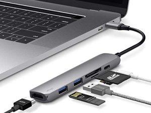 قارئ بطاقات elago 6 في 1 لأجهزة MacBook Pro وأجهزة USB من النوع C الأخرى [فتحة 4K HDMI و SD + TF (Micro SD) ومنفذ شحن PD ومنفذين USB 3.0]