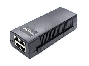محول حاقن PLUSPOE ثنائي المنافذ جيجابت للطاقة عبر إيثرنت (35 واط كحد أقصى) مع 2 PoE لكاميرات IP أو هواتف VOIP أو نقاط الوصول وأجهزة 802.3af الأخرى