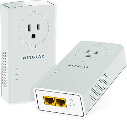مجموعة محول باورلاين NETGEAR ، قابس جداري 2000 ميجابت في الثانية ، منفذا جيجابت إيثرنت مع ممر + مخرج إضافي (PLP2000-100PAS) مجموعة محول باورلاين NETGEAR ، قابس جداري 2000 ميجابت في الثانية ، منفذا جيجابت إيثرنت مع ممر + مخرج إضافي (PLP2000-100PAS)