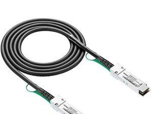 40G QSFP + DAC Cable - 40GBASE-CR4 سلبي مباشر نحاسي كابل Twinax QSFP لأجهزة Brocade 40G-QSFP-C-00501 ، 0.5 متر (1.64 قدم)
