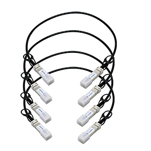 QSFPTEK 4pack 0.25m (0.82ft) 10G SFP + كابل Twinax ، كابل نحاسي مباشر (DAC) سلبي لـ Cisco SFP-H10GB-CU0.25M ، Meraki ، Ubiquiti ، Mikrotik ، Fortinet ، Netgear ، Supermicro QSFPTEK 4pack 0.25m (0.82ft) 10G SFP + كابل Twinax ، كابل نحاسي مباشر (DAC) سلبي لـ Cisco SFP-H10GB-CU0.25M ، Meraki ، Ubiquiti ، Mikrotik ، Fortinet ، Netgear ، Supermicro