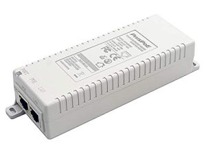 محول حاقن PLUSPOE Gigabit PoE ، 30 وات ، 10/100 / 1000Mbps RJ-45 ، متوافق مع IEEE 802.3af / 802.3at ، حتى 100 متر (325 قدم) ، أبيض