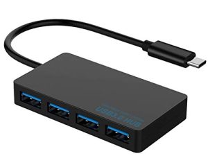USB C Hub ، Type C Dongle ، 4-Port Type C to USB 3.0 Hub Adapter متوافق مع MacBook Pro iMac iPad Pro Pixelbook Samsung Galaxy Note Laptops Chromebook Oculus XPS والمزيد من أجهزة Type C (أسود)