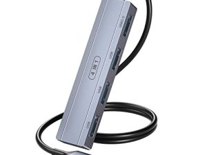 4-Port USB 3.0 Ultra Slim Data Hub ، TargetGo USB 2.0 Port Extender Splitter Adapter with 1.64 FT Long Cable for Desktop، MacBook، Surface Pro، XPS، PC، Flash Drive، Mobile HDD