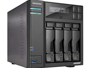 Asustor Lockerstor 4 Gen2 AS6704T - 4 Bay NAS ، وحدة معالجة مركزية رباعية النواة 2.0 جيجاهرتز ، 4 M.2 NVMe فتحات ، 2.5 جيجابت ، قابلة للترقية إلى 10 جيجابت ، ذاكرة وصول عشوائي DDR4 سعة 4 جيجابايت ، تخزين متصل بالشبكة (بدون أقراص)