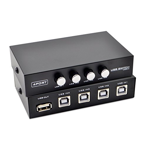 OLLGEN 4 منافذ USB 2.0 مشاركة دليل صندوق التبديل Hub 4 قطع مشاركة الجلاد 1 جهاز USB للماسحة الضوئية طابعة لوحة مفاتيح الكاميرا (4 منافذ) OLLGEN 4 منافذ USB 2.0 مشاركة دليل صندوق التبديل Hub 4 قطع مشاركة الجلاد 1 جهاز USB للماسحة الضوئية طابعة لوحة مفاتيح الكاميرا (4 منافذ)