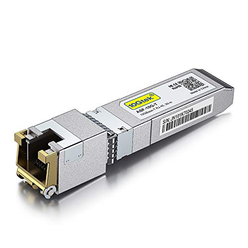 10GBase-T SFP + Transceiver ، 10G T ، 10G Copper ، RJ-45 SFP + CAT.6a Module ، حتى 30 مترًا ، متوافق مع Cisco SFP-10G-TS ، Ubiquiti UniFi UF-RJ45-10G ، Fortinet ، Netgear ، D-Link و Supermicro والمزيد 10GBase-T SFP + Transceiver ، 10G T ، 10G Copper ، RJ-45 SFP + CAT.6a Module ، حتى 30 مترًا ، متوافق مع Cisco SFP-10G-TS ، Ubiquiti UniFi UF-RJ45-10G ، Fortinet ، Netgear ، D-Link و Supermicro والمزيد