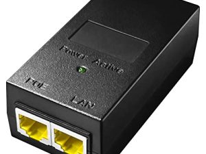 Cudy 54V 24 Watts Passive Gigabit PoE Injector ، محول Passive PoE 10/100 / 1000Mbps ، مسافة نقل 100 متر ، مناسب لأجهزة PoE السلبية 48 فولت ~ 54 فولت