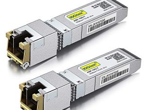 10GBase-T SFP + Transceivers ، 10G T ، 10G Copper ، RJ-45 SFP + CAT.6a ، حتى 30 مترًا ، متوافق مع Cisco SFP-10G-TS ، Ubiquiti UniFi UF-RJ45-10G ، Fortinet ، Netgear ، D-Link ، عبوة سوبرمايكرو من 2