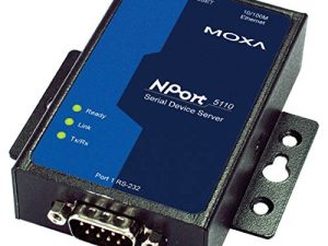 MOXA NPort 5110-T - خادم جهاز تسلسلي بمنفذ واحد ، 10/100 Ethernet ، RS232 ، DB9 Male ، -40 إلى 75 ° C درجة حرارة التشغيل